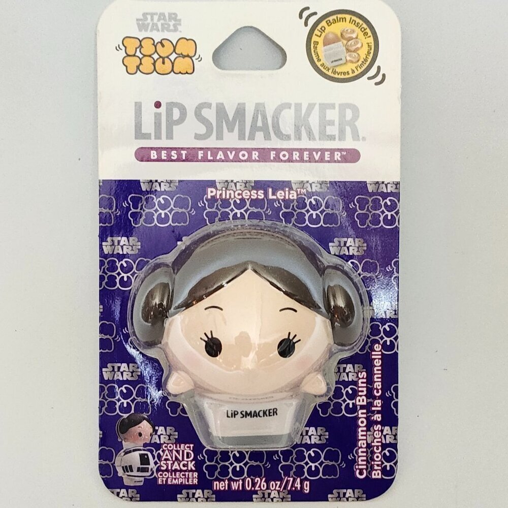 DISNEY TSUM TSUM Princess Leia Lip Smacker STAR WARS Cinnamon Bun Flavor BNIP